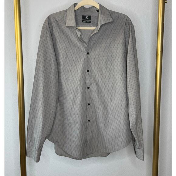 Calvin Klein Men's Refined Cotton Dress Shirt - Picture 1 of 7